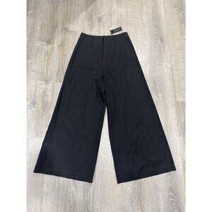 HIGH-WAISTED BLACK WIDE LEG CARMAR JEANS NWT Size 10